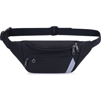 Черна мъжка чанта за през кръста - Vais