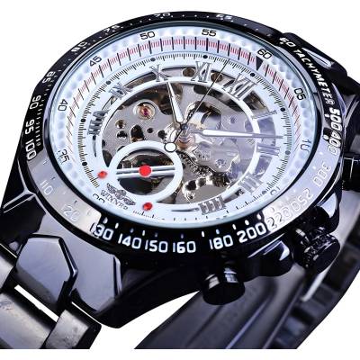 Winner Мъжки Часовник bo-14424 - Черен / Бял kp14424 (bo-14424)