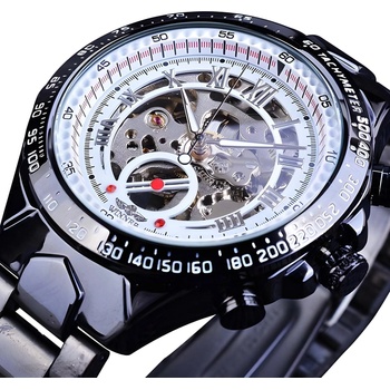 Winner Мъжки Часовник bo-14424 - Черен / Бял kp14424 (bo-14424)