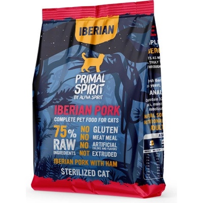 Primal Spirit Iberian Sterilized Cat 75% Pork with Ham 1 kg