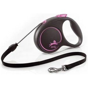 flexi Black Design XS -Ролетен повод 3м. въже до 8kg