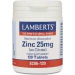 LAMBERTS Хранителна добавка Цинк, Lamberts Zinc 25mg (Citrate) 90 tabs - apteka24 - 35,24 лв