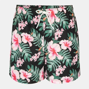 Hot Tuna Бански гащета Hot Tuna Men's Above The Knee 2 Pockets Swim Shorts - Blk/Pink Hib