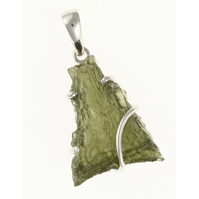 My Moldavite Stříbrný přívěsek s přírodním vltavínem SM12027