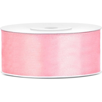 Stuha saténová SVĚTLE RŮŽOVÁ, 25 mm x 25 m – Zboží Dáma