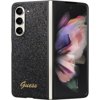 GUESS Калъф Guess - Glitter Flakes Metal Logo, Galaxy Z Fold 5, черен (3666339173968)