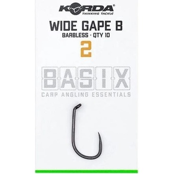 Korda Basix Wide Gape Hooks Barbless vel.6 10 ks