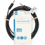Nedis CAGL22000BK30 стерео аудиокабел, 3, 5 мм жак - 3, 5 мм жак, 3 м (CAGL22000BK30)