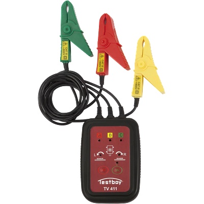 Testboy Тестер за посока и последователност на фази CAT III 70. . . 600Vac, LED, Testboy TV 411 - 4028532204112 (4028532204112)
