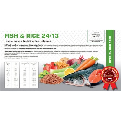 Bardog Fish & Rice Lososí maso hnědá rýže zelenina 4 kg