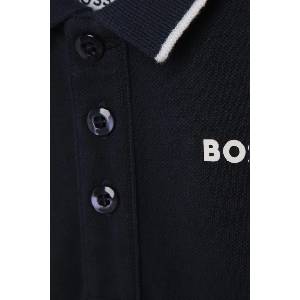 HUGO BOSS Бебешка памучна тениска с яка (j05p13)
