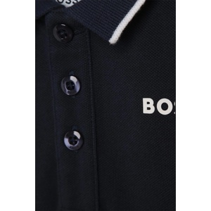 HUGO BOSS Бебешка памучна тениска с яка (j05p13)