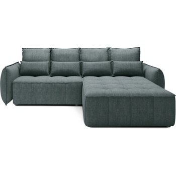 Eltap Зелен кадифен разтегателен ъглов диван с място за съхранение (десен ъгъл) Campo - ELTAP (CO-CAM-RT-38MAN)