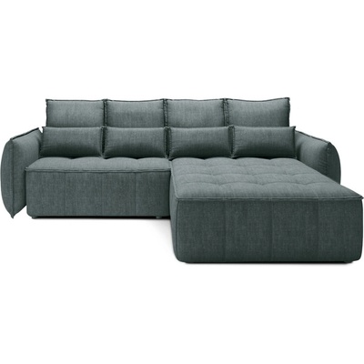 Eltap Зелен кадифен разтегателен ъглов диван с място за съхранение (десен ъгъл) Campo - ELTAP (CO-CAM-RT-38MAN)