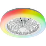 Polux Led rgbw димируемо таванно осветително тяло с вентилатор zambia led/24w/230v бяло + дистанционно управление (sa2496)