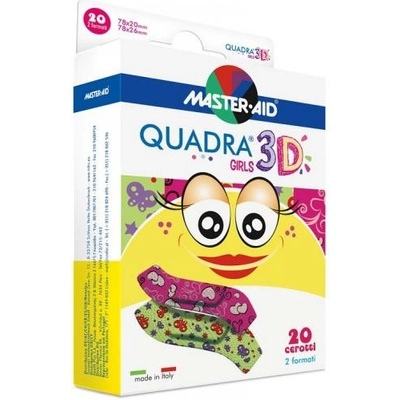 Master Aid QUADRA 3D Dívky 2 velikosti 20 ks