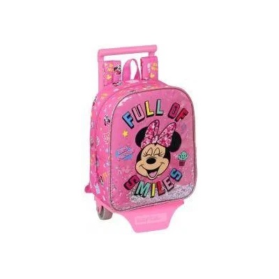 Minnie Mouse Училищна чанта с колелца Minnie Mouse Lucky Розов (22 x 28 x 10 cm)