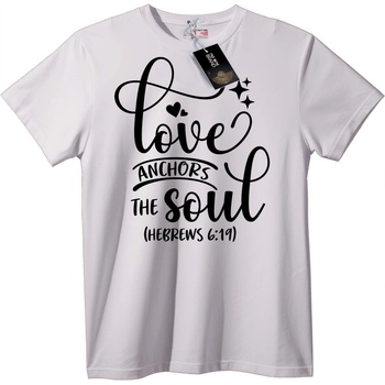 NOONEBRAND Тениска Любовта закрепва душата - XL, White