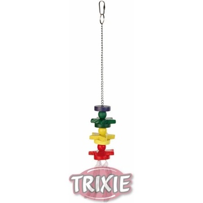 TRIXIE Barevná dřevěná hračka na řetízku 30 cm