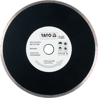 Yato Kotouč diamantový 230 x 22,2 x 2,7 mm YT-6015