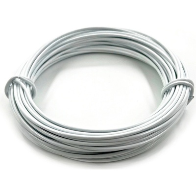 Hliníkový drát 2mm bílý pro French Knitting 12m