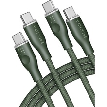 Voltme C2063 Powerlink Rugg Series USB-C/USB-C, CTC 5A/100W, 1,8m, zelený