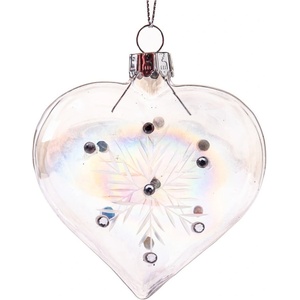 Dakls Стъклена Коледна украса 8, 5 cm Heart - Dakls (ZOM102)