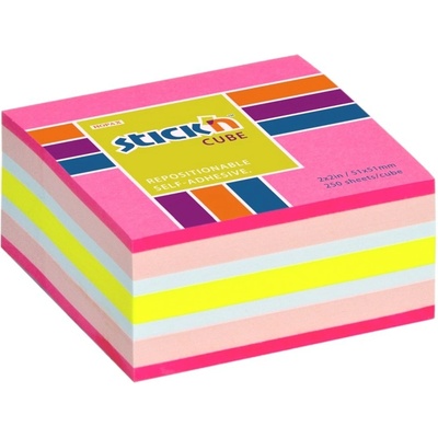 Hopax Stick'n Neon Cube Notes 51 × 51 mm, růžový – Zboží Dáma