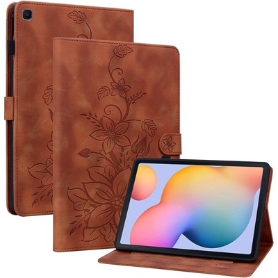 Vsetkonamobil 123399 ART LILY Zaklápacie puzdro pre Samsung Galaxy Tab S6 Lite 2024 / S6 Lite 2022 / S6 Lite hnedé