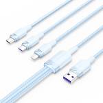 Vention USB-A 2.0/M - USB-C/Lightning/Micro USB-B, 1.5m, (blue, 6A, 3in1), кабел