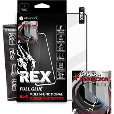 REX протектор + стъкло за камера iPhone 16e (6в1 FULL GLUE) (568044)