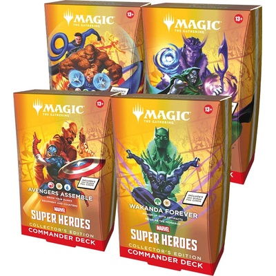 Wizards of the Coast Magic the Gathering Marvel Super Heroes Collectors Commander Deck Display