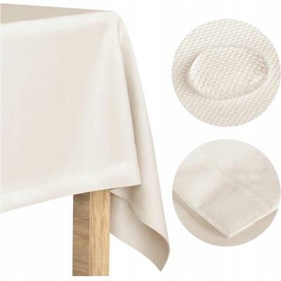 Nepromokavý ubrus na stůl KRÉMOVÝ vánoční silný HLADKÝ Elegant 120x200