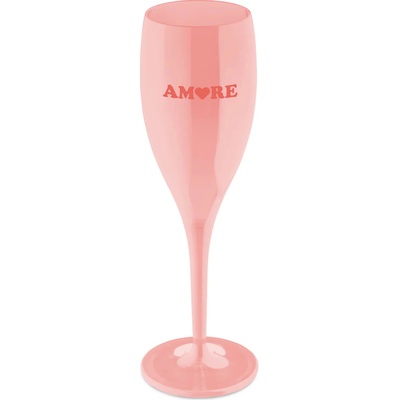 Koziol Sklenička CHEERS růžová s potiskem AMORE 100 ml