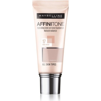 Maybelline Affinitone Perfecting + Protecting Foundation With Vitamin E Zjednocujúci make-up s HD pigmentmi 17 Rose Beige 30 ml