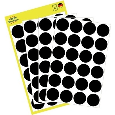 Avery Zweckform 3003 etikety 18mm 4 ks černé – Zboží Mobilmania