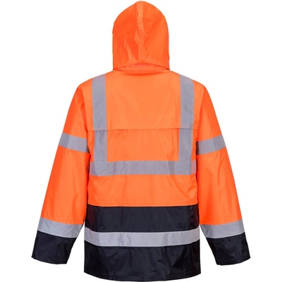 Portwest hi-vis classic contrast h443 / Светлоотразително яке за дъжд - hv оранжево/тъмносиньо xxxl (h443onrxxxl)