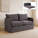 TopMebel Тапициран двоен разтегателен диван-легло Saga XL TopMebel в сив цвят 148x70x66cm
