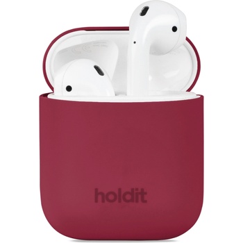 Image 1 of Holdit Kaлъф Holdit Silicone Case за AirPods 1/2 - Red Velvet