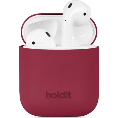 Holdit Kaлъф Holdit Silicone Case за AirPods 1/2 - Red Velvet
