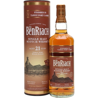 BenRiach Tawny Port Wood Finish 21y 46% 0,7 l (tuba)
