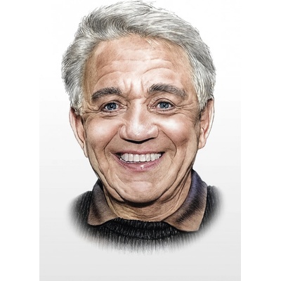 Jiří Krampol - reprodukce kresby, kolorovaná