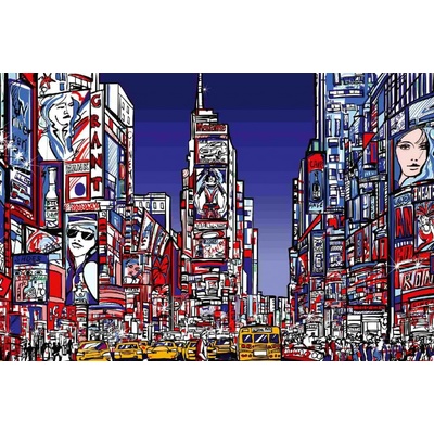 Dimex MS-5-2090 Vliesová fototapeta Barevné Times Square rozměry 375 x 250 cm