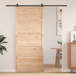 vidaXL Врата за плевня 80 x 2, 5 x 208 см Масивна борова дървесина (42047141)