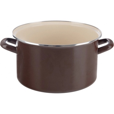 Orion Hrnec BROWN Lem 8 l 28 cm smaltovaný plech, nerezová ocel hnědá, 8592381213039