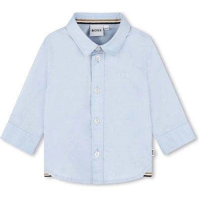 Boss Бебешка памучна риза boss в синьо (j50586.67.81)