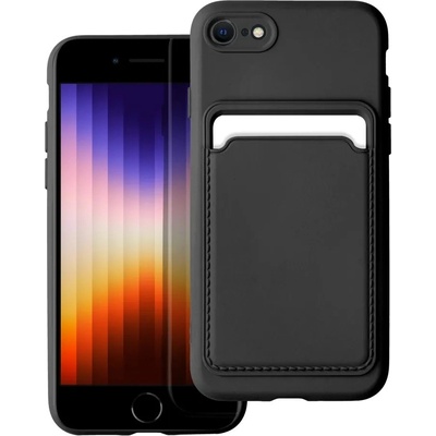 Pouzdro OEM Silicone CARD case s přihrádkou Apple iPhone 7 / 8 4,7" / SE 20/22 černé