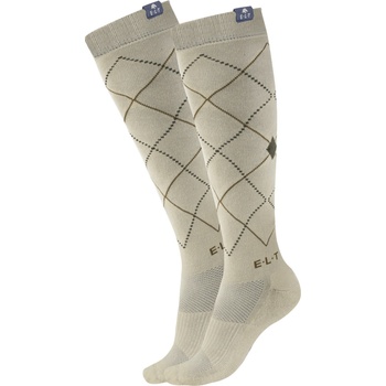 ELT Jazdecké ponožky Argyle Beige Gray