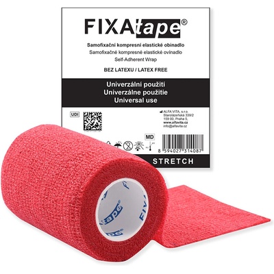 FIXATAPE STRETCH samofixačné ovínadlo červené 7,5x450cm