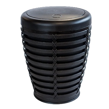 Image 1 of primanova PN-Кош с люлеещ капак 7.5L PALM КАФЯВ Ø23.5xh30cm (М-Е21-10-10) (0137164)